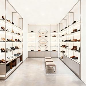 קיוסק זכוכית עם ארון תצוגה לתצוגת נעליים, מדפי תצוגה לחנות נעליים - Product Image 2