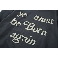 Ye Must Be Born Again Sweat à capuche pour hommes West Creativity Solid Pullover Hoodies Sports Soft Blend Fleece Sweatshirt