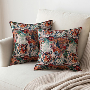 ปลอกหมอน<span class=keywords><strong>ผ้า</strong></span>แจ็คการ์ดสไตล์โมร็อกโกย้อนยุคปลอกหมอนผ้าโพลีเอสเตอร์ตกแต่งโซฟาสามารถซักได้ - Product Image 4