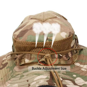 Chapeau de pêcheur Daqin pour le camping en plein air, camouflage tactique, bord rond, respirant, en maille de nylon, sangle d'épaule personnalisée, voyage - Product Image 3
