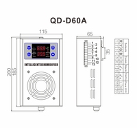 Déshumidificateur d'air intelligent compact 60W, dernière génération, best-seller, échantillons disponibles, réduction automatique de l'humidité pour armoire électrique