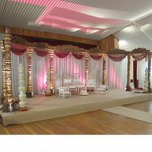 Escenario de madera tallada para bodas indias, escenario de madera personalizado para bodas indias con columnas talladas a mano para eventos en EE. UU. - Product Image 1