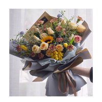 Bouquet de fleurs Style coréen, papier d'emballage imperméable mat double face, vente en gros, livraison gratuite