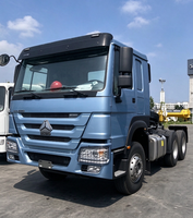 Kondisi Baik Traktor Head Bekas Sinotruk Howo 6x4 371HP Euro2, Unit Traktor Berat 10 Roda untuk Pengangkutan Kontainer di Afrika.