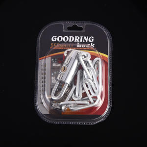 Nuevo <span class=keywords><strong>Candado</strong></span> de Cadena de Hierro Antirrobo para Triciclos, Bicicletas, Motocicletas y Patinetes Eléctricos, Modelo 0613-2, <span class=keywords><strong>Candado</strong></span> Rectangular - Product Image 1