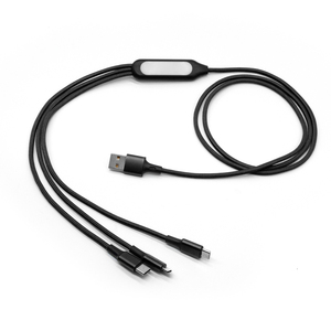 <span class=keywords><strong>Lampe</strong></span> de nuit LED 3 en 1, câble de charge USB, nylon tressé, 2A, logo personnalisé, cordon de charge multi-appareils pour cadeaux promotionnels et tous les smartphones - Product Image 2