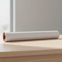 Tuyau de cheminée flexible en acier inoxydable, revêtement en poudre blanche, certifié ISO9001, L=500mm, diamètre 80mm, extension pour chaudière à gaz