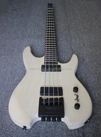 Weifang Rebon Kit de guitare basse électrique sans tête à 4 cordes avec incrustation de touche lumineuse à led