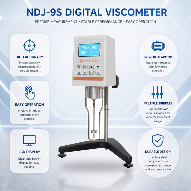 Premium Digital Rotational Viscometer Precision Viscosity Tester NDJ 5S with Microcomputer Control Technology Laboratory