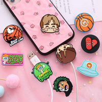 Promocional personalizado regalos baratos teléfono portátil cargador de silicona Cable Protector cubierta Winders