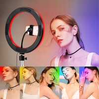 Anneau de selfie led 13 pouces 33cm rgb avec anneau de support de trépied 1.6m/2m pour la photographie de produits de maquilleur