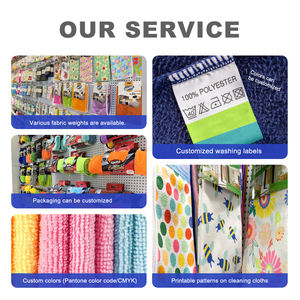 Balai magique, chiffon carré, <span class=keywords><strong>microfibre</strong></span> double usage, serpillière et fenêtre pour le nettoyage des sols et l'entretien ménager - Product Image 5