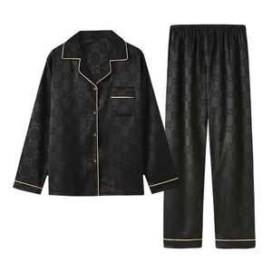 Pigiama per Coppie, Set Primaverile e Autunnale a Maniche Lunghe a Quadri per Donna, Taglie Forti, <span class=keywords><strong>Abbigliamento</strong></span> <span class=keywords><strong>da</strong></span> <span class=keywords><strong>Casa</strong></span> in Seta Artificiale per <span class=keywords><strong>Uomo</strong></span> - Product Image 5