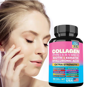 Complément alimentaire personnalisé pour adultes : capsules de collagène pour la beauté, favorisant la santé de la peau, des ongles et des cheveux - Product Image 1