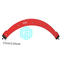 QINBU Ensemble de gabarits de fraisage à rayon de 5 pièces en aluminium pour coins intérieurs/extérieurs, outil de chanfreinage pour bordure de panneau à grand arc
