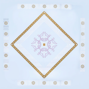 Plaque de plafond en PVC ignifuge classe A pour projets hôteliers commerciaux, blanc brillant, installation facile, prix de gros, vente en vrac - Product Image 1