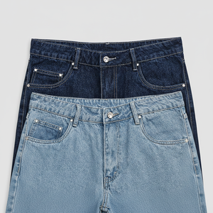 Pantalones Cortos de Mezclilla Casuales Y2K para Hombre, Estilo Urbano, con Logotipo Personalizado al por Mayor, 100% Algodón Ecológico, Largura hasta la Rodilla - Product Image 1