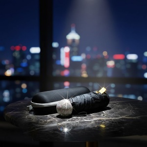 Luxury 5 Fold Manual <b>Umbrella</b> Easy Portable Capsule Umbrllas Sun Block protection with Rhinestone Handle - Product Image 5