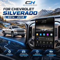 Autoradio 15,6 pouces pour Chevrolet Silverado GMC Sierra 2014-2018 Android 15 Carplay GPS Navigation Lecteur multimédia