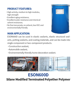 Epoksi Profesional Tahan Air Kompatibel Bersertifikat ISO9001 Transparan ESON600D Polieter Berujung Silana Sangat Aktif untuk - Product Image 3