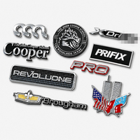 Personalisiertes Benutzerdefiniertes Markenlogo ABS-Kunststoff Metall Zinklegierung Emblem UV-Beständiges Luxus-Autoaufkleber Etikett Abzeichen