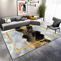 Tapis et moquettes imprimés en 3D lavables, tapis antidérapant pour le salon, tapis de sol