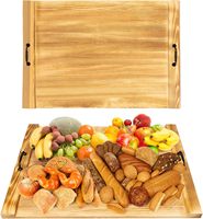 Planche à découper en bois 30"x22" avec poignée, couvercle de cuisinière pour cuisinières électriques et à gaz, couvercle de plan de travail d'évier, plateau de service