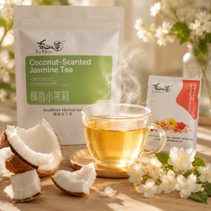 Thé Santé en Gros Marque Blanche Mélange Coco et <span class=keywords><strong>Jasmin</strong></span> 114g 12 Sachets Pétales de <span class=keywords><strong>Jasmin</strong></span> Aiguille de Phénix Rafraîchissant - Product Image 1