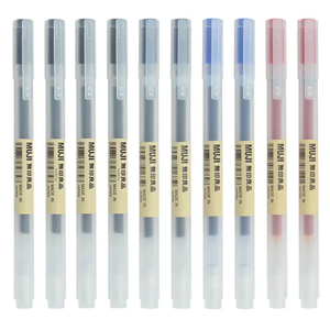 日本ブランドMUJゲルインクペンセット0.38mm & 0.5mmブラックレッドブルー3色ボールペンスクールオフィス用 - Product Image 2