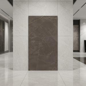 Azulejos de porcelana Amani Coffee de 800x1600 mm, súper brillantes, fabricados en India, diseño cerámico para paredes. - Product Image 3