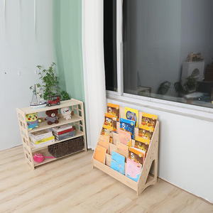 Étagère à livres <span class=keywords><strong>Montessori</strong></span> pour enfants, <span class=keywords><strong>présentoir</strong></span> à livres pour tout-petits avec rangement pour jouets pour chambre d'enfant, salle de jeux - Product Image 3