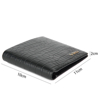 Dompet Pria Kulit Asli Berkualitas Tinggi Anti RFID Model Terbuka Pendek Tahan Air, Tempat Kartu Identitas & Koin, Harga Pabrik