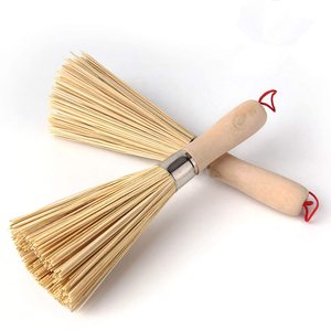 Brosse à wok et fouet de nettoyage en bambou naturel traditionnel, écologique, durable, 24 cm, outil de cuisine - Product Image 3