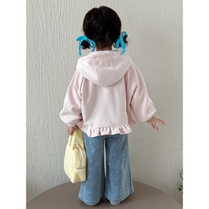 Child Star Circle Girls Hooded Coat Spring Autumn Cute Cotton Outerwear For Kids - Product Image 3