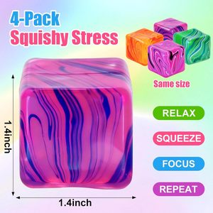 Juguetes Promocionales en Oferta, Cubo de Maltosa Cuadrado con Textura de Vetas, Juguete Sensorial Blandito para Apretar - Product Image 2