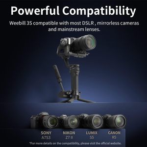 Estabilizador de Cámara Profesional <span class=keywords><strong>Zhiyun</strong></span> Weebill <span class=keywords><strong>3S</strong></span>, Gimbal de 3 Ejes de Alta Capacidad de Carga para Producción Cinematográfica de Sony, Nikon y Panasonic - Product Image 2