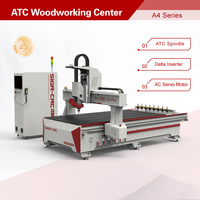 Router CNC 3 Axis dengan Penggantian Alat Otomatis untuk Dekorasi Billboard, Kerajinan, dan Pengukiran