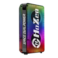 Altavoz Portátil HoXen Modelo Privado Dual de 8 Pulgadas, 60W RMS, Batería de 6000mAh, USB, TF/FM, Control Remoto, Micrófono Inalámbrico, RGB