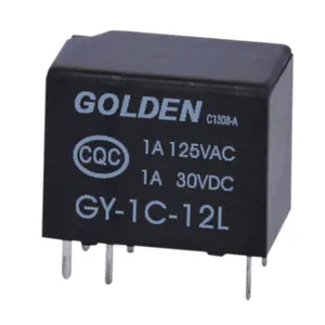 Golden 12V Relay 6 Pins Mini Open 0.15W 0.2W GY-1C-12L
