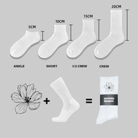Chaussettes en coton noir et blanc avec logo personnalisé, broderie de lettres, unisexes, pour hommes et femmes, chaussettes de sport pour le skate