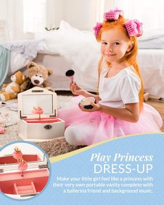 Boîte à bijoux <span class=keywords><strong>musicale</strong></span> Elle - Design Ballerine à remonter avec miroir, thème Lac des cygnes, en MDF, petite taille, 120 mélodies, cadeau pour filles/adolescentes - Product Image 5