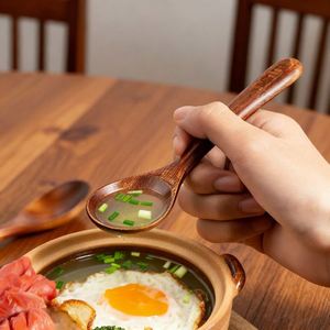 Grande cuillère en bois à long manche pour servir le riz, les nouilles, les desserts, les gâteaux et le café, pour la cuisine à domicile - Product Image 3