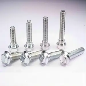 Hexagon Flange Bolt Without Serrated White Hexagon Head Flange Bolts