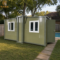 Maison Modulaire Préfabriquée à Cadre Noir et Mur en Verre, Couleur Personnalisable, 20ft 40ft, Vente Directe Usine, pour Hôtel, Bureau, Maison Conteneur Extensible