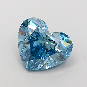 Diamant en forme de cœur bleu vif fantaisie, cultivé en laboratoire, rempli de CVD, diamant non monté certifié IGI, qualité VVS, pierre de qualité supérieure pour la fabrication de bijoux de luxe - Product Image 2