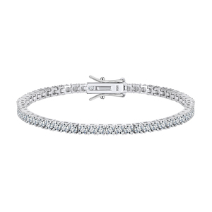 Bracciale Tennis a Catena in Argento Sterling di Alta Qualità Stile Hip Hop con <span class=keywords><strong>Moissanite</strong></span> che Supera il Tester per Diamanti - Product Image 2