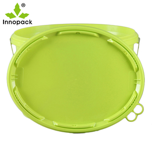 Seau ovale en plastique blanc avec poignée et couvercle hermétique pour <span class=keywords><strong>peinture</strong></span> - Product Image 1