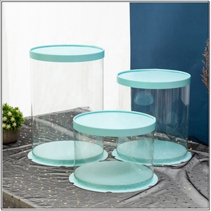 Customized Transparent Round Birthday Cake <b>Box</b> Food Grade <b>White</b> Cardboard with Embossing and Matt Lamination Printing Handling - Product Image 6