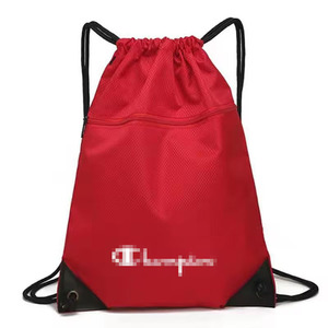 High Quality Polyester Draw String Sports Backpack Gym Bag Waterproof Custom Logo Promotional Fitness Drawstring Bags
