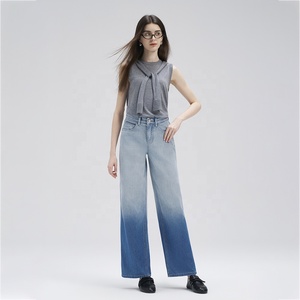 Jeans Lunghi da Donna in Cotone 100% a Vita Media, Gamba Larga, Vestibilità Comoda, Lavabili, Estivi, Casual - Disponibili Subito - Direttamente dalla Fabbrica - Product Image 4